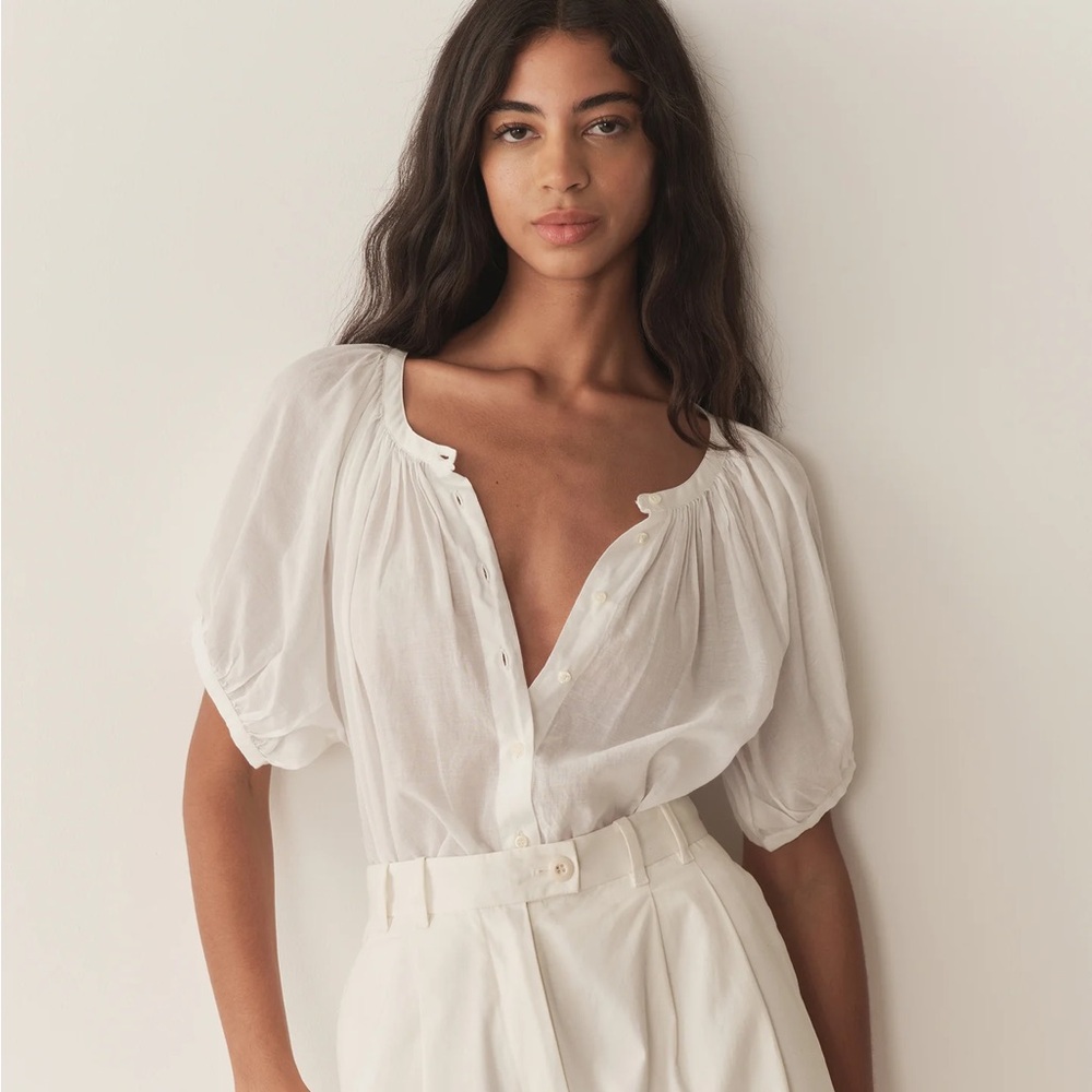 Doen Jane Blouse in Salt